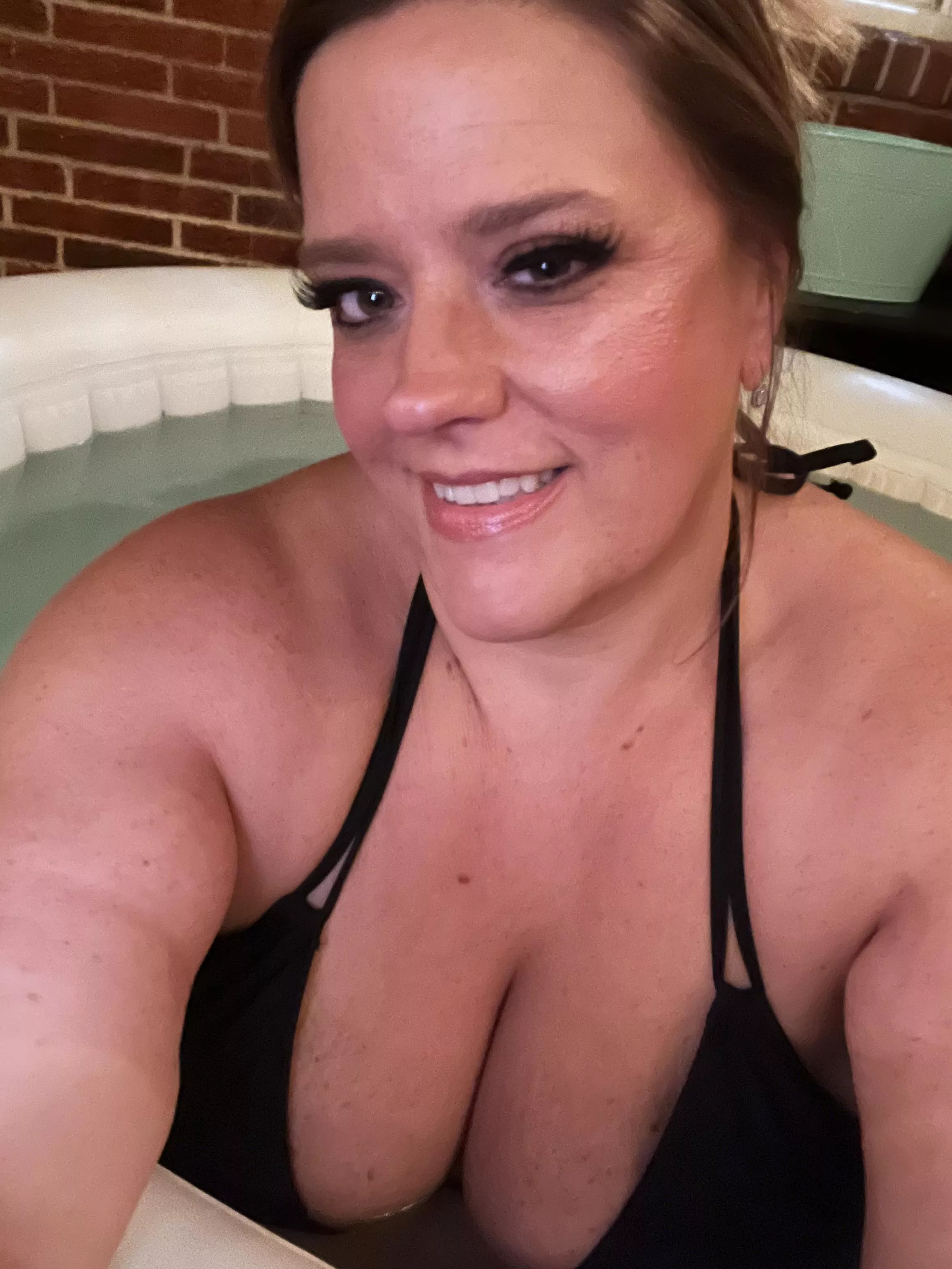 Hot tub Saturday night. 
