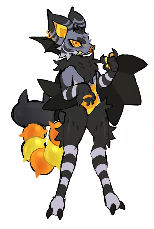 Made a pokmeon fusion adoptable with bats ^^