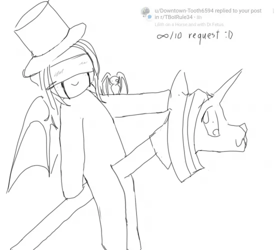 <SFW>LILITH ON A HORSE WITH FUCKING DR FETUS?!?!?!(bomb tears)