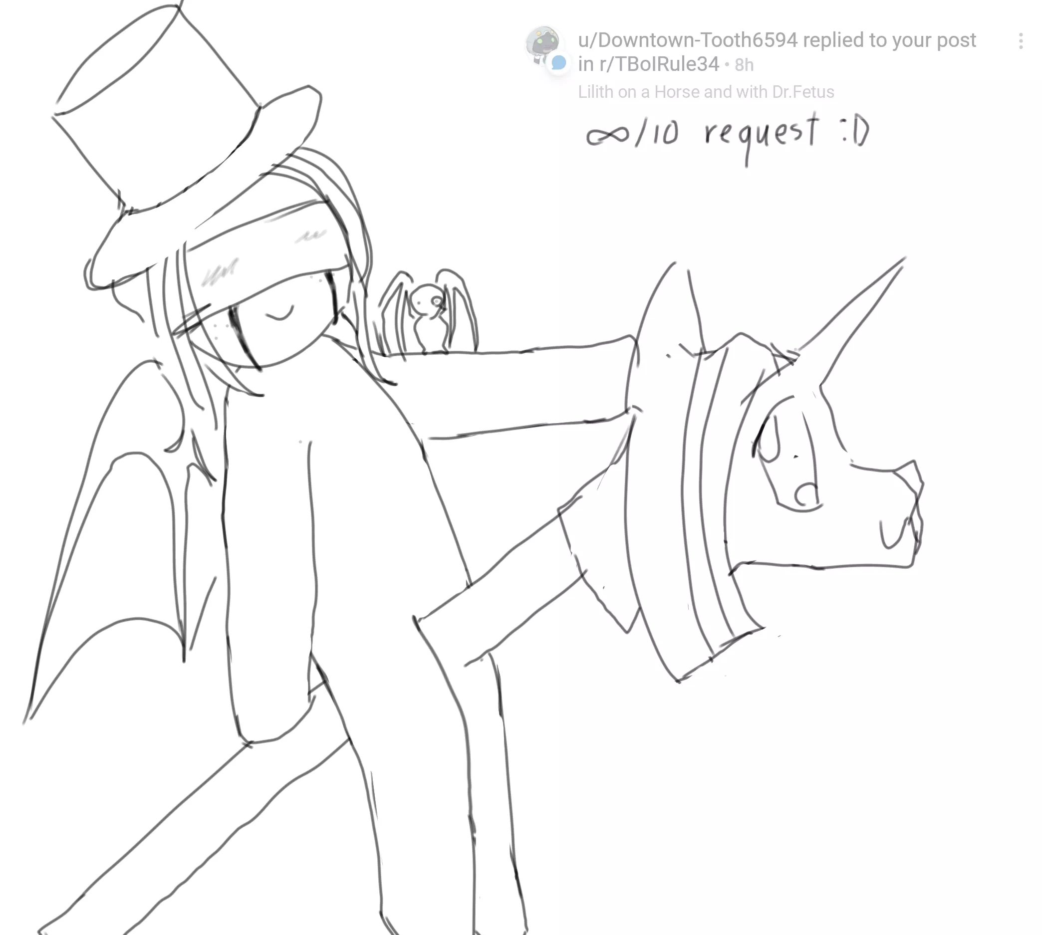 <SFW>LILITH ON A HORSE WITH FUCKING DR FETUS?!?!?!(bomb tears)