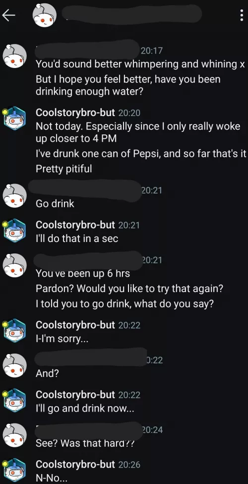 She's serious when it comes to me looking after myself