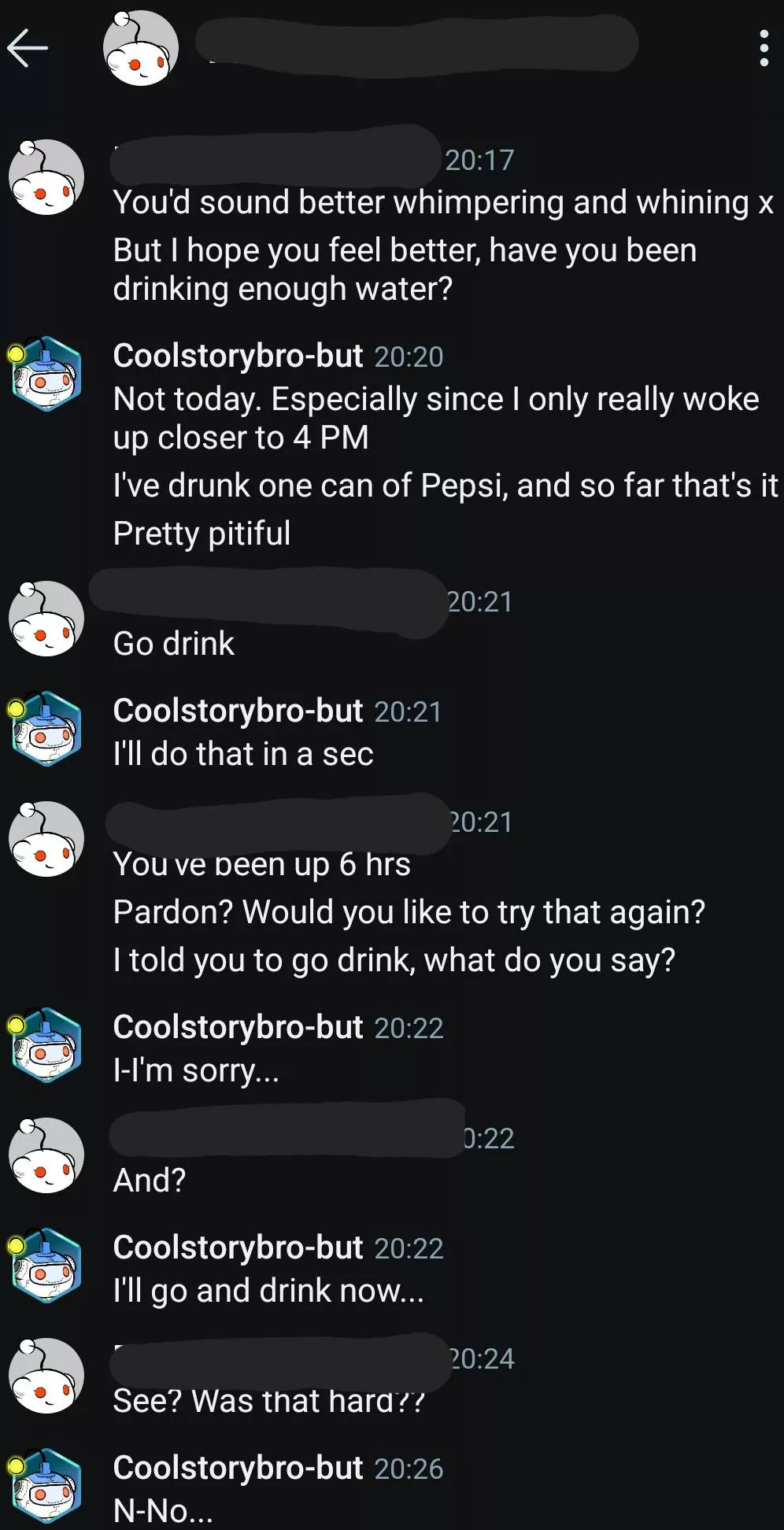 She's serious when it comes to me looking after myself