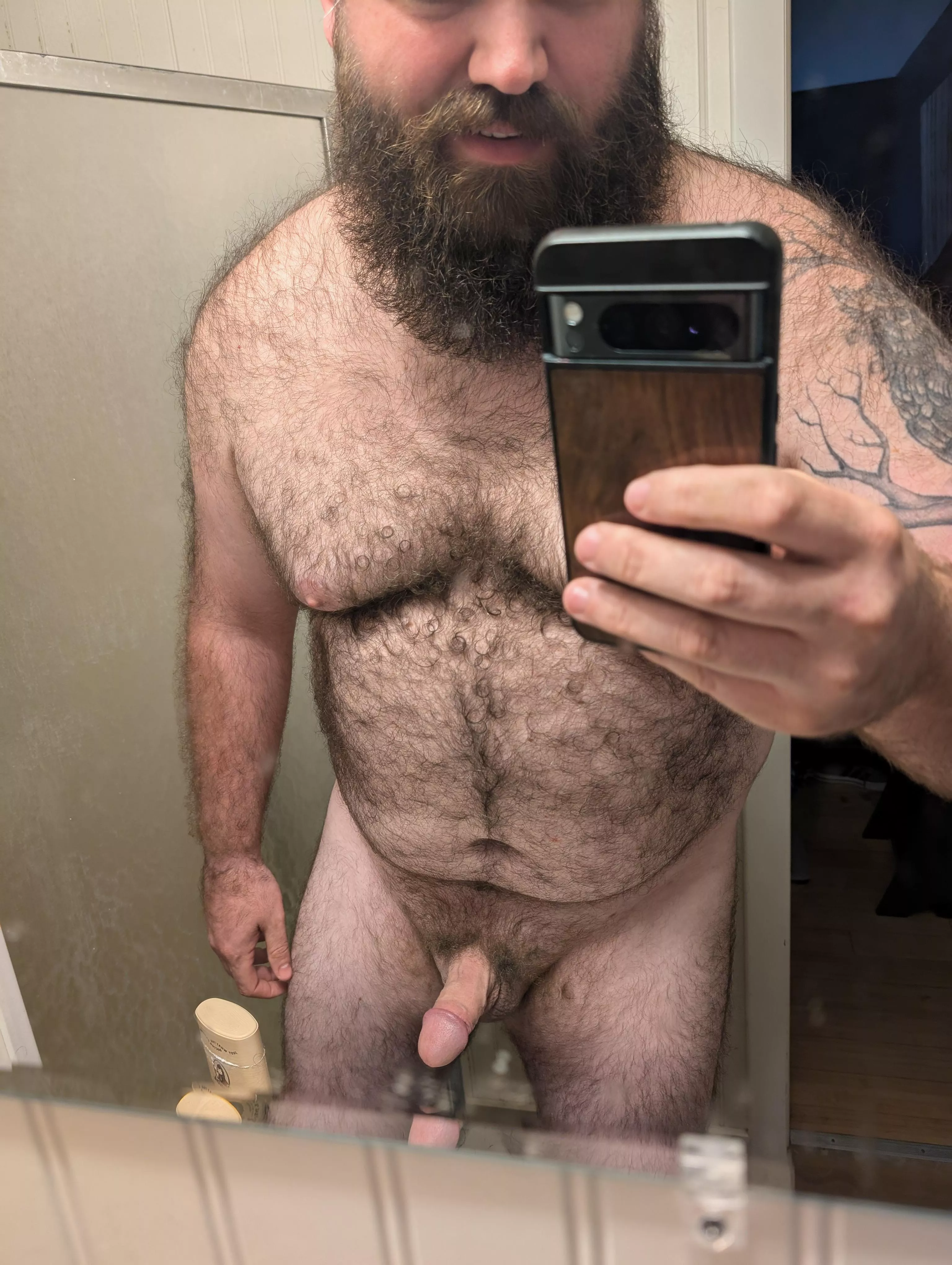 Spent most of the day staining a deck. 2/10 would not recommend. But here's a nude. 😋