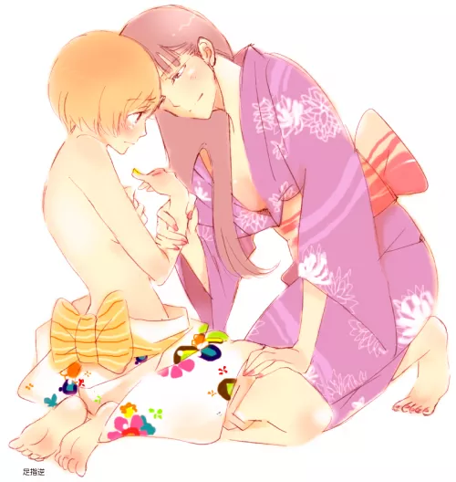 Yukiko and Chie getting ready for summer (kuu-0226)