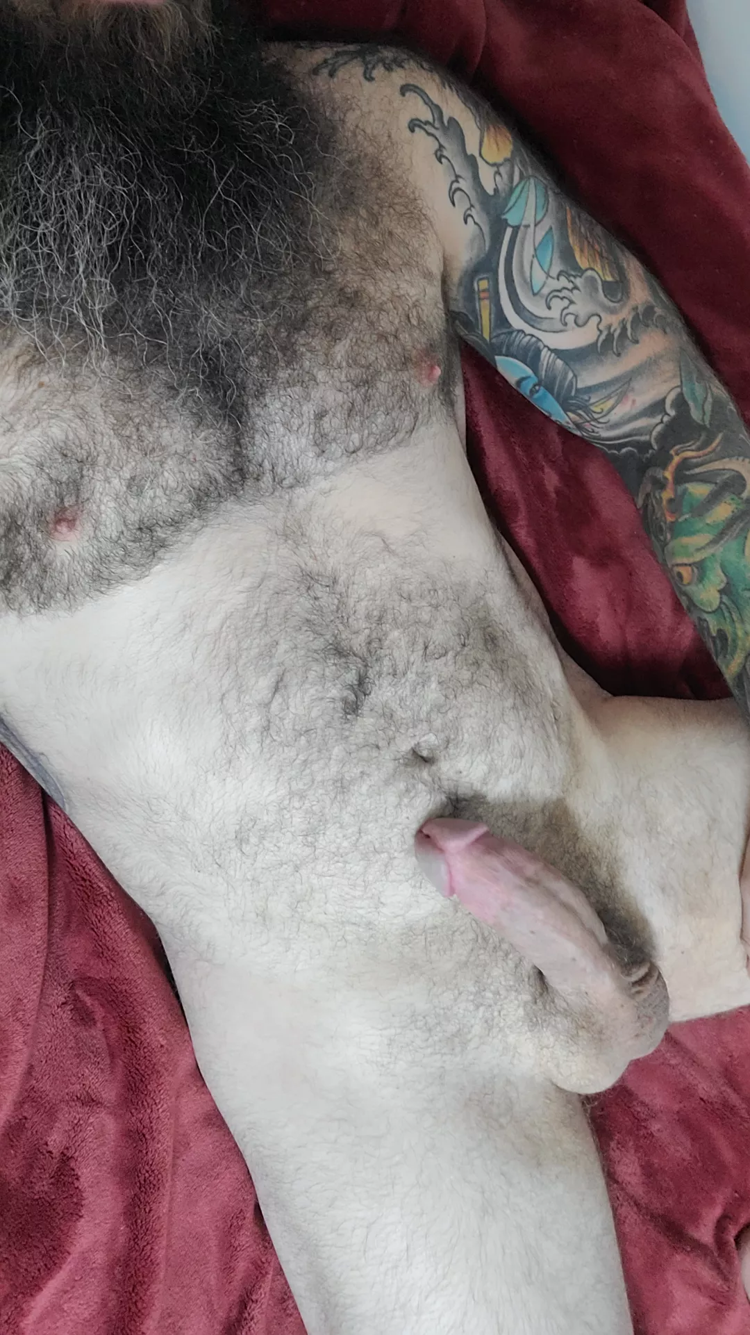 Chest and beard hair for you to rub