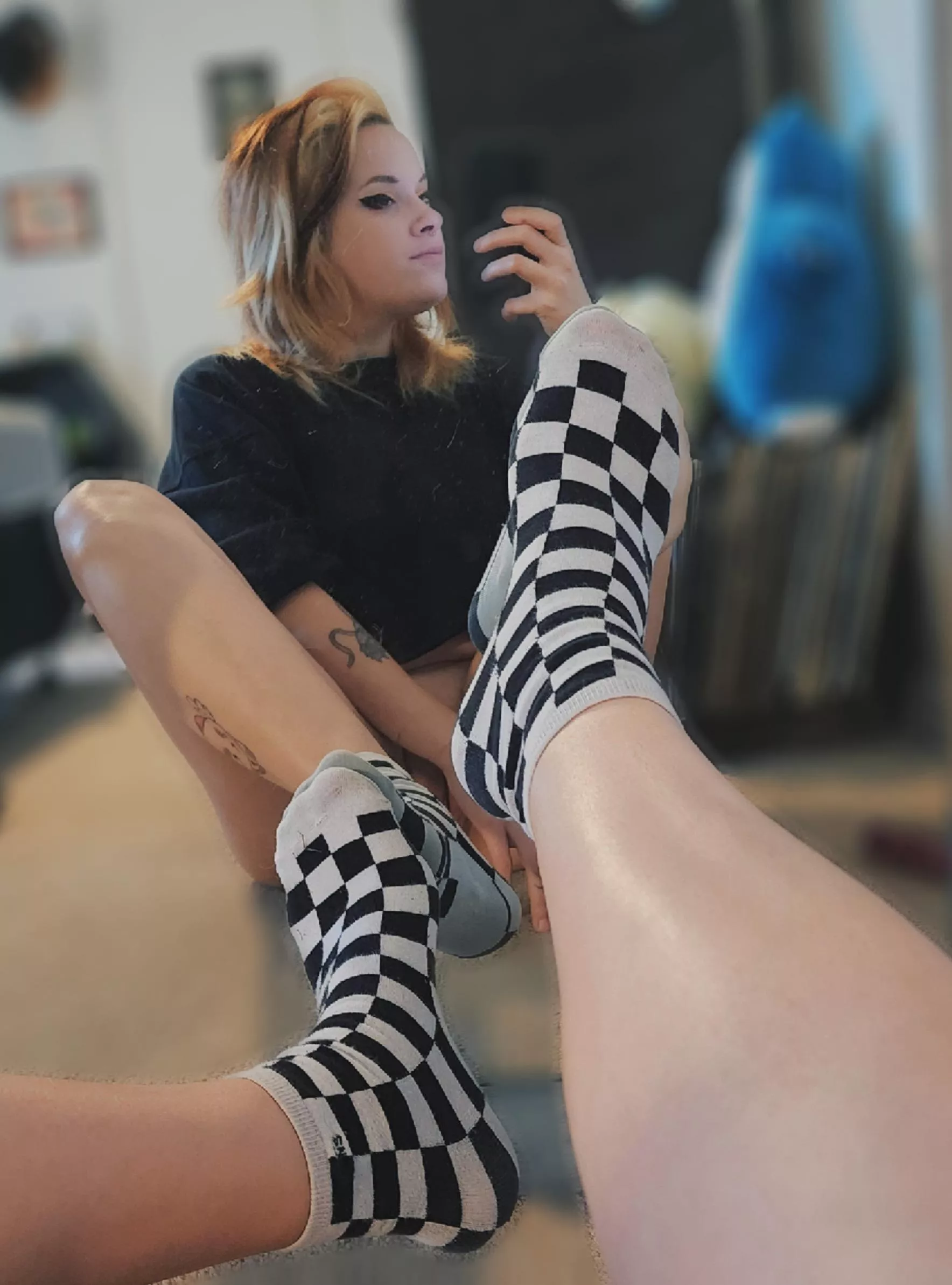 Cute socks waiting for a home 💜