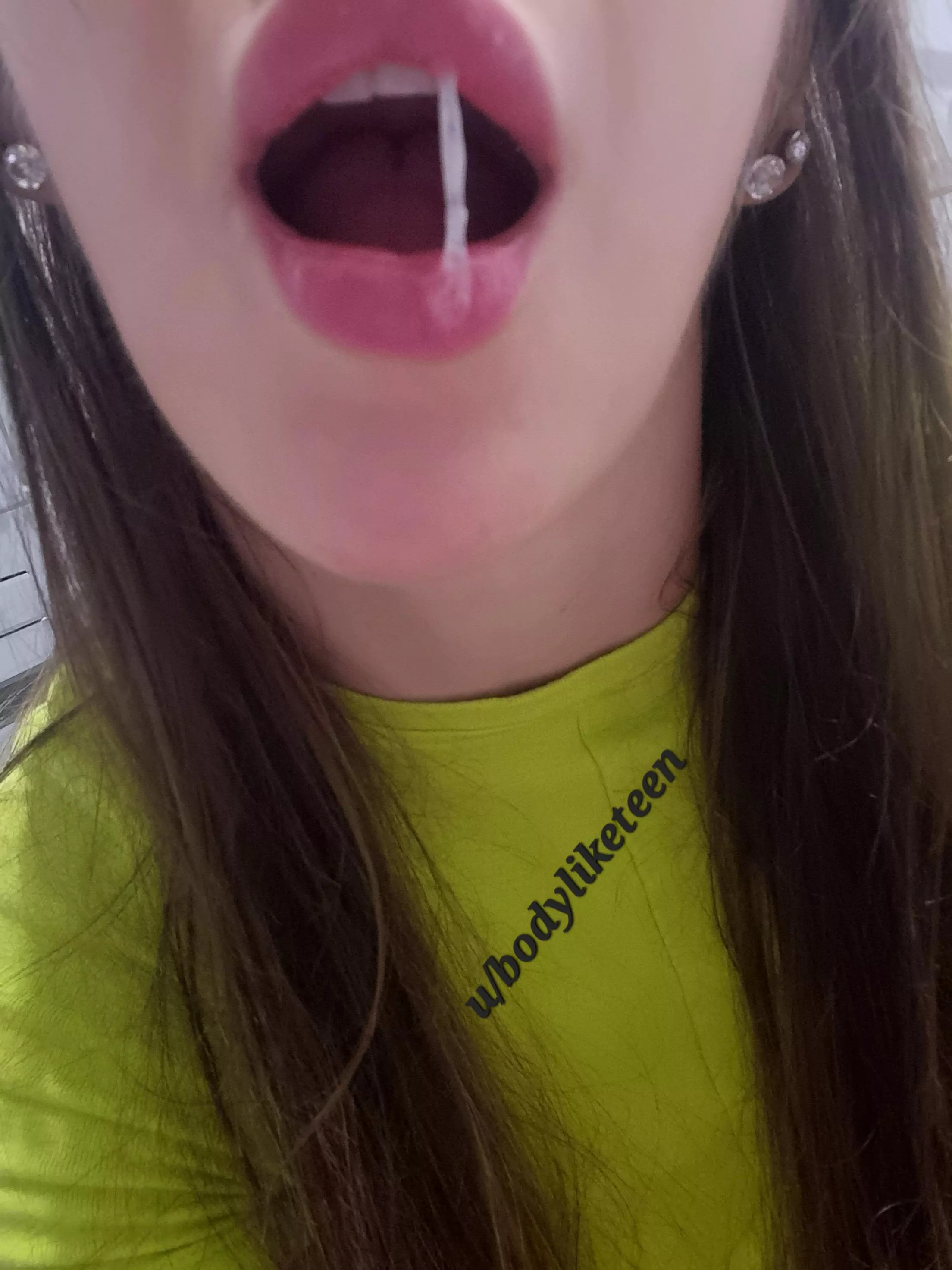 Does my huge grool looks yummy on my mouth? :) 