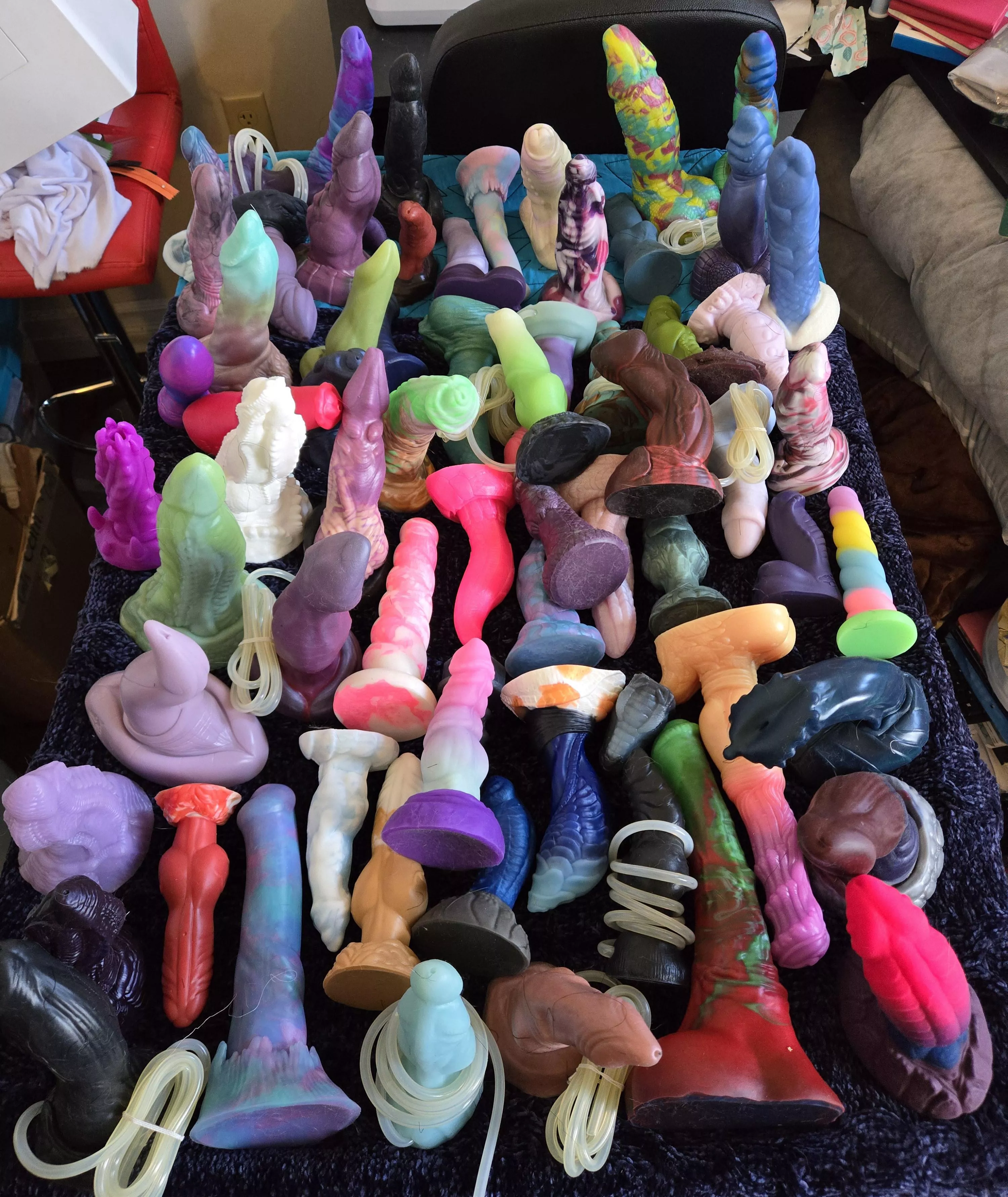 Eventually I just started piling them.