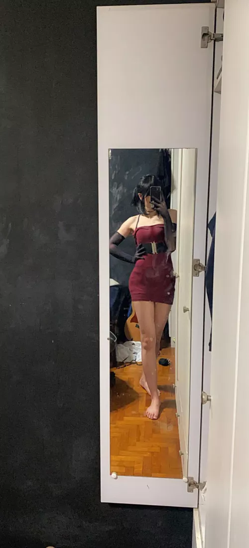 little red dress & gloves