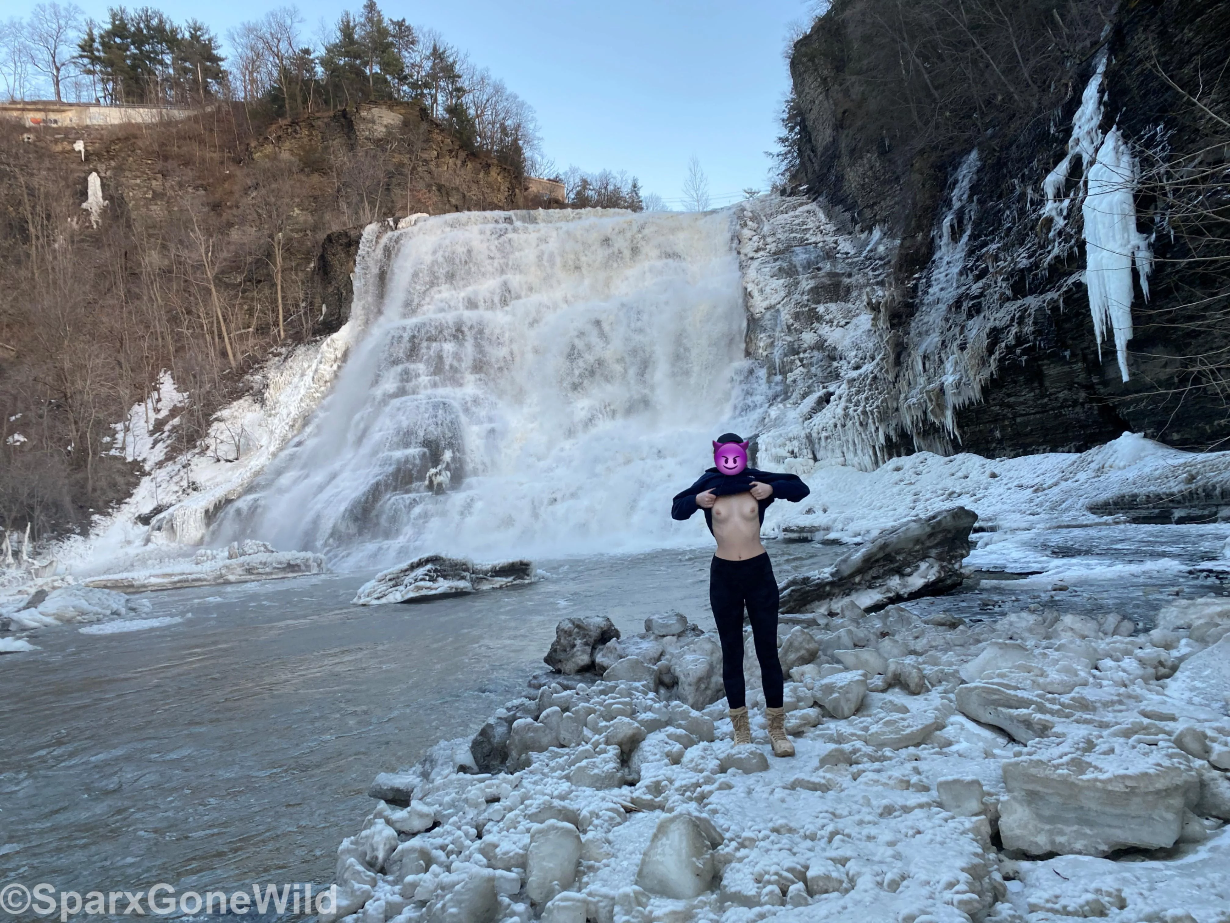 Showing off on trip last year