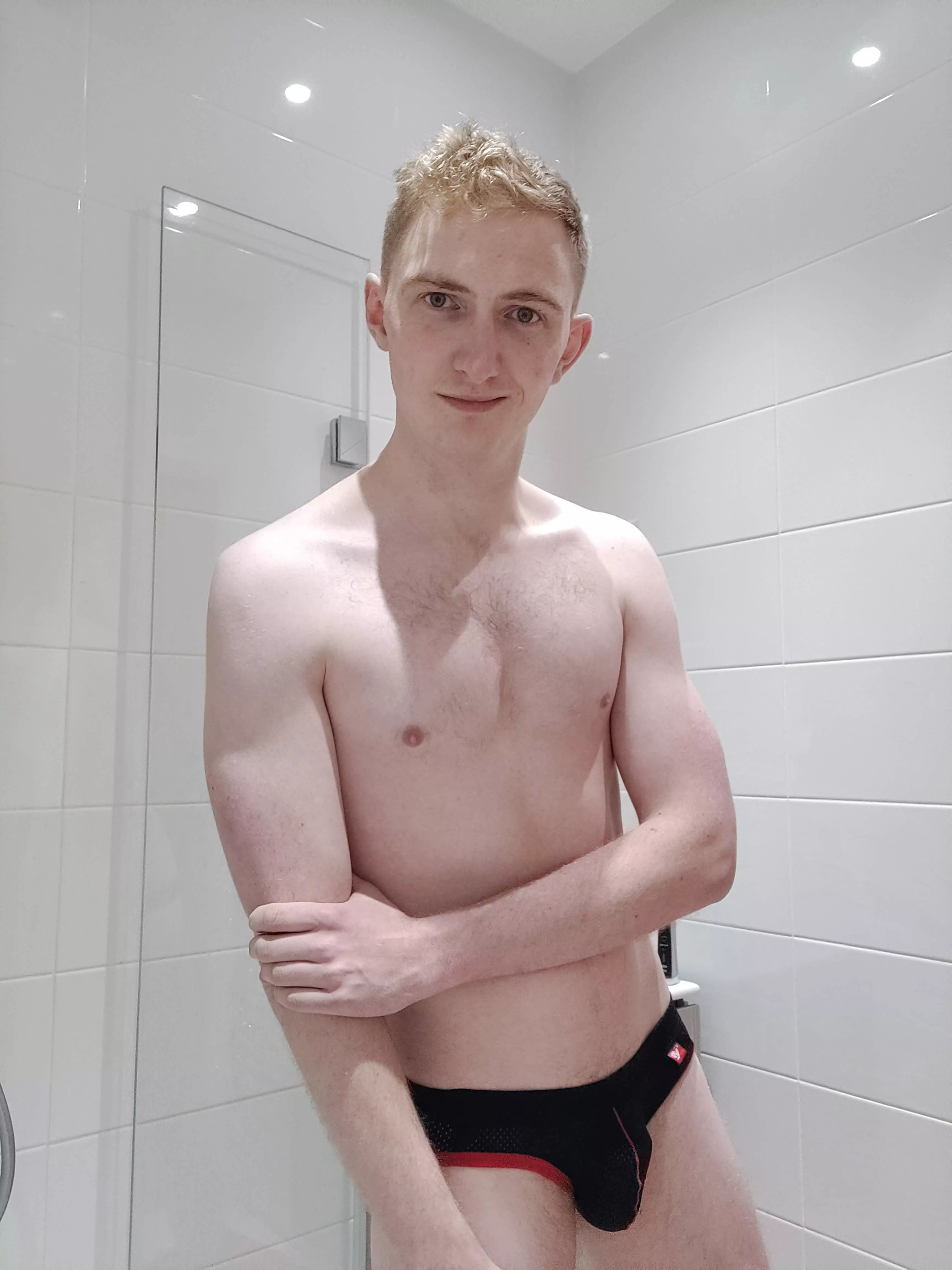 Wearing my jock always makes me feel so slutty 😈