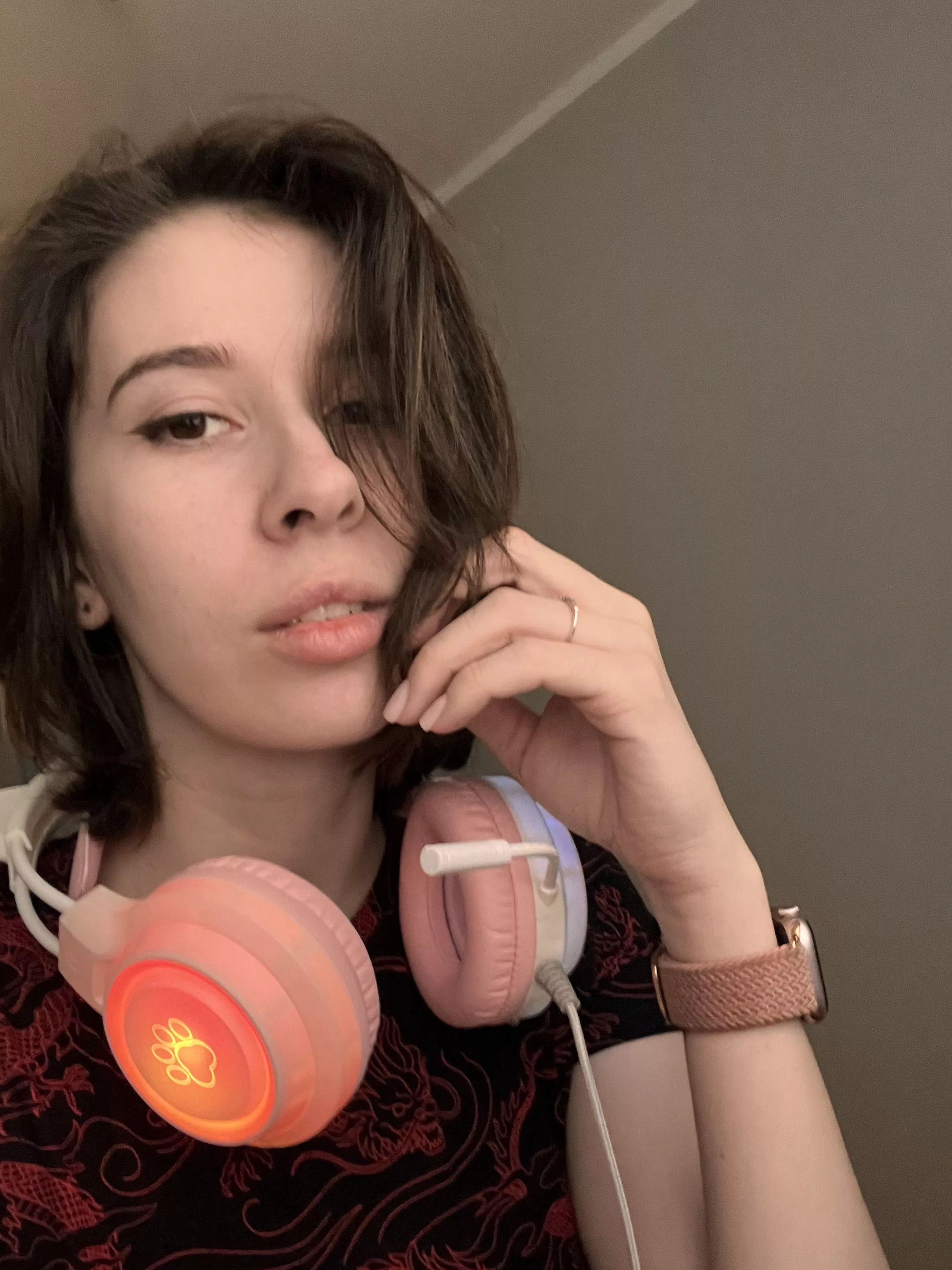 Beautiful face with wedding ring