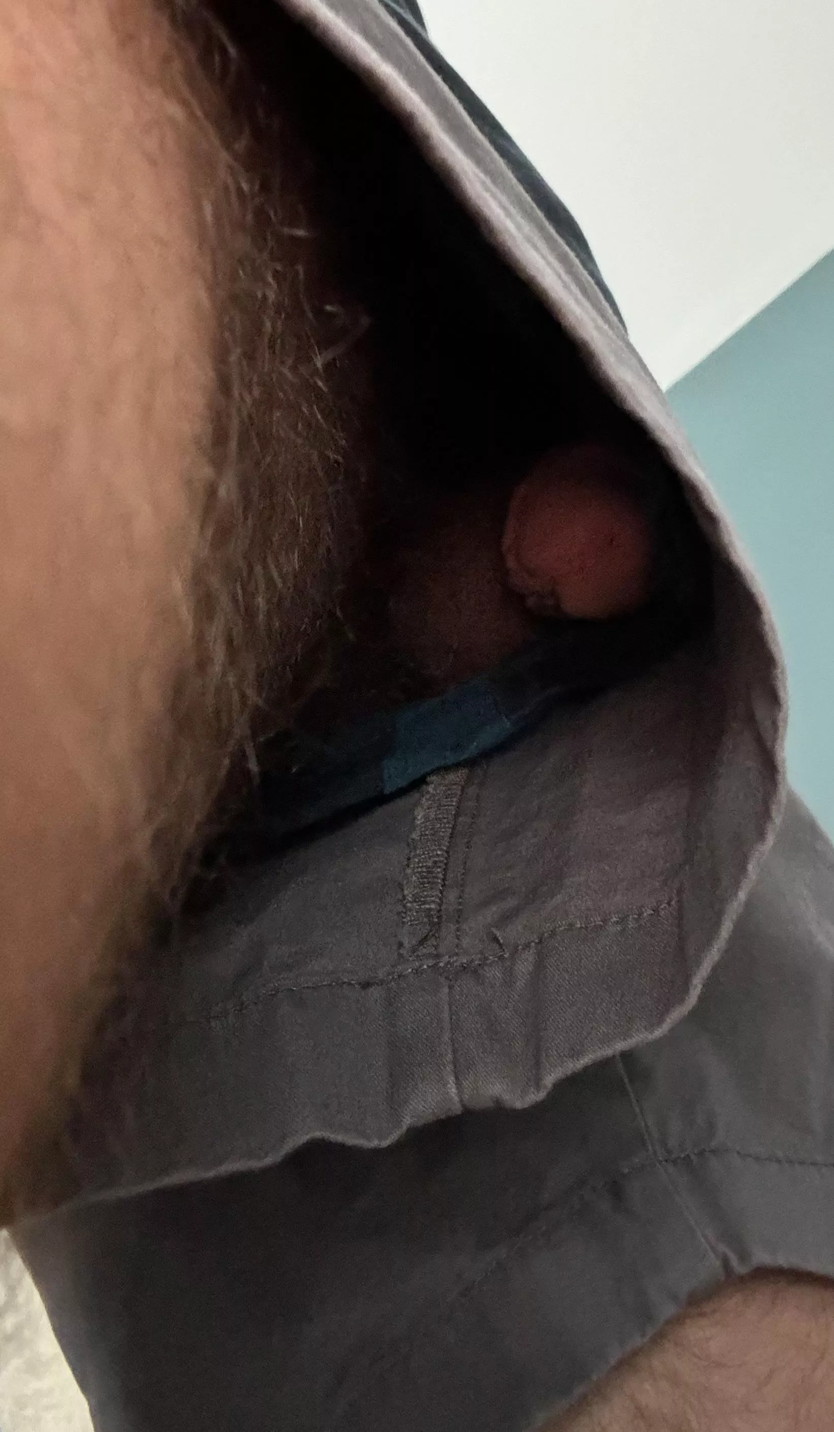 Giving Boxers another try.  I randomly put on a pair of boxers for the first time in years and I totally forget the added benefit of the up view. Let me know if you want to see more 