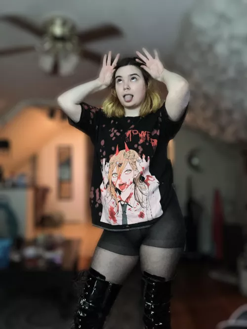 Tried to match Powers pose, I don’t think I nailed it lol