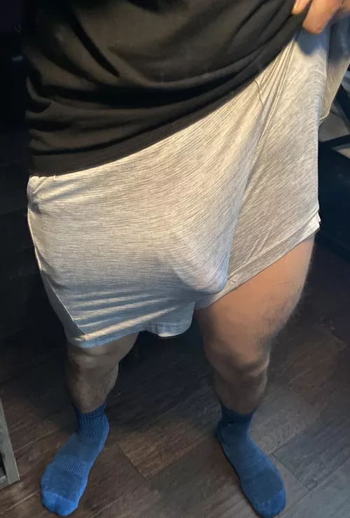 (27) love thin grey shorts 