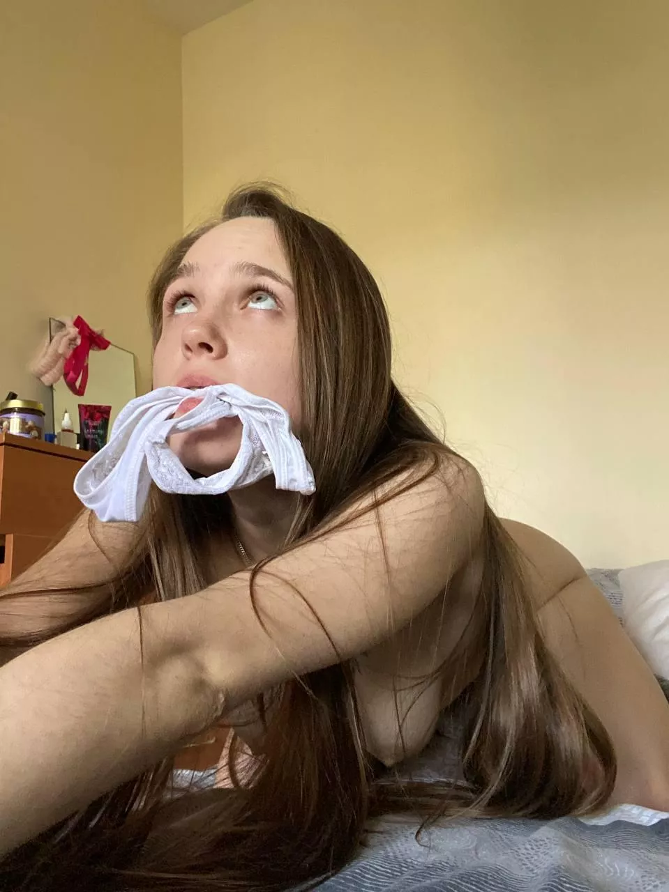 As you asked, they are in my mouth.