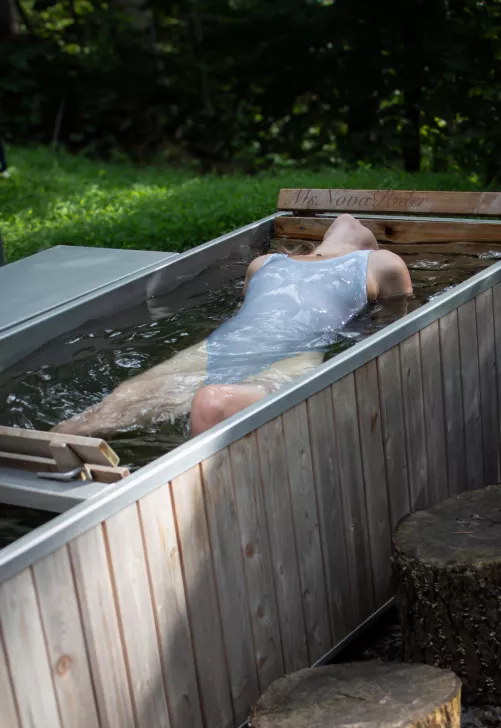 Enjoying my outdoor tub