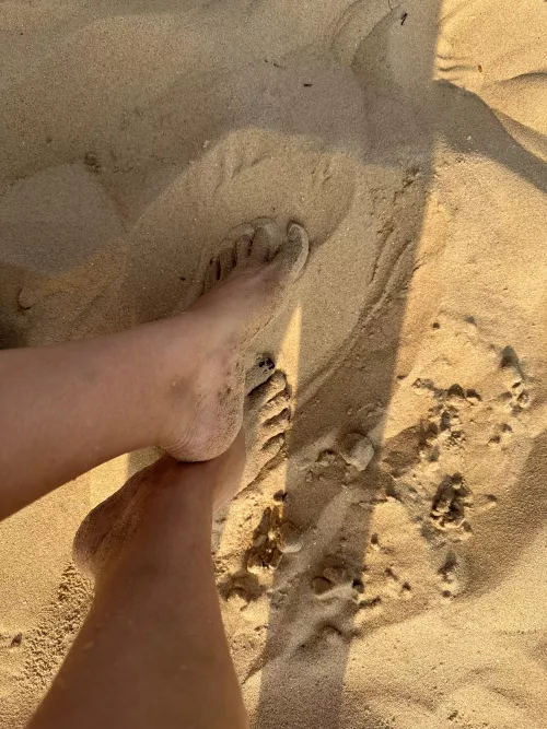 feet in the sand