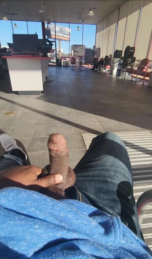 Getting my tires rotated 