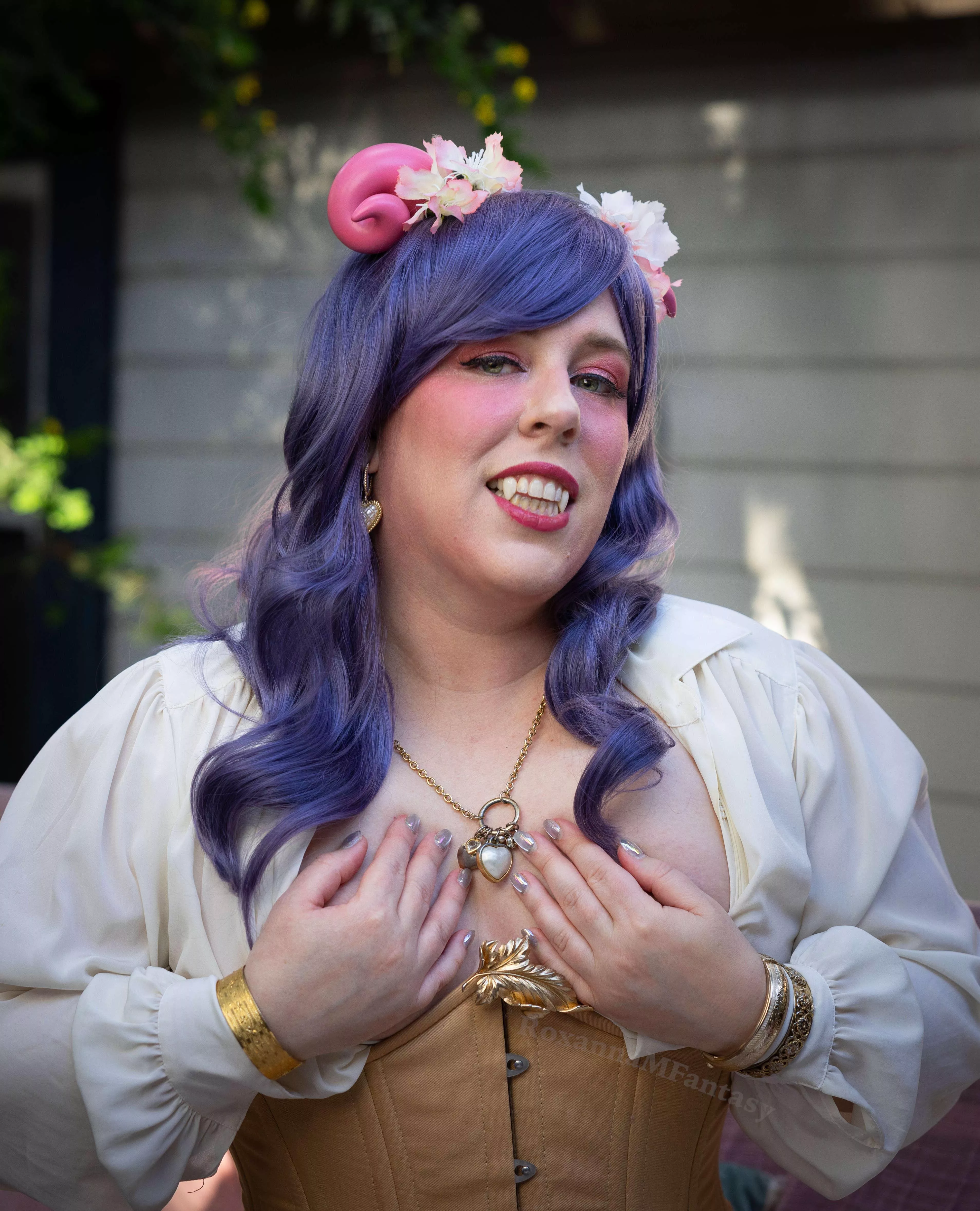 The tiefling Lady is teasing you... How will you try to get her to move her hands?