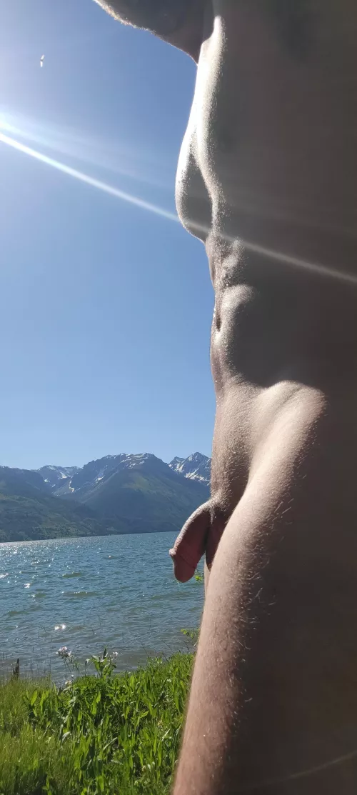 Enjoying my first nude beach experience