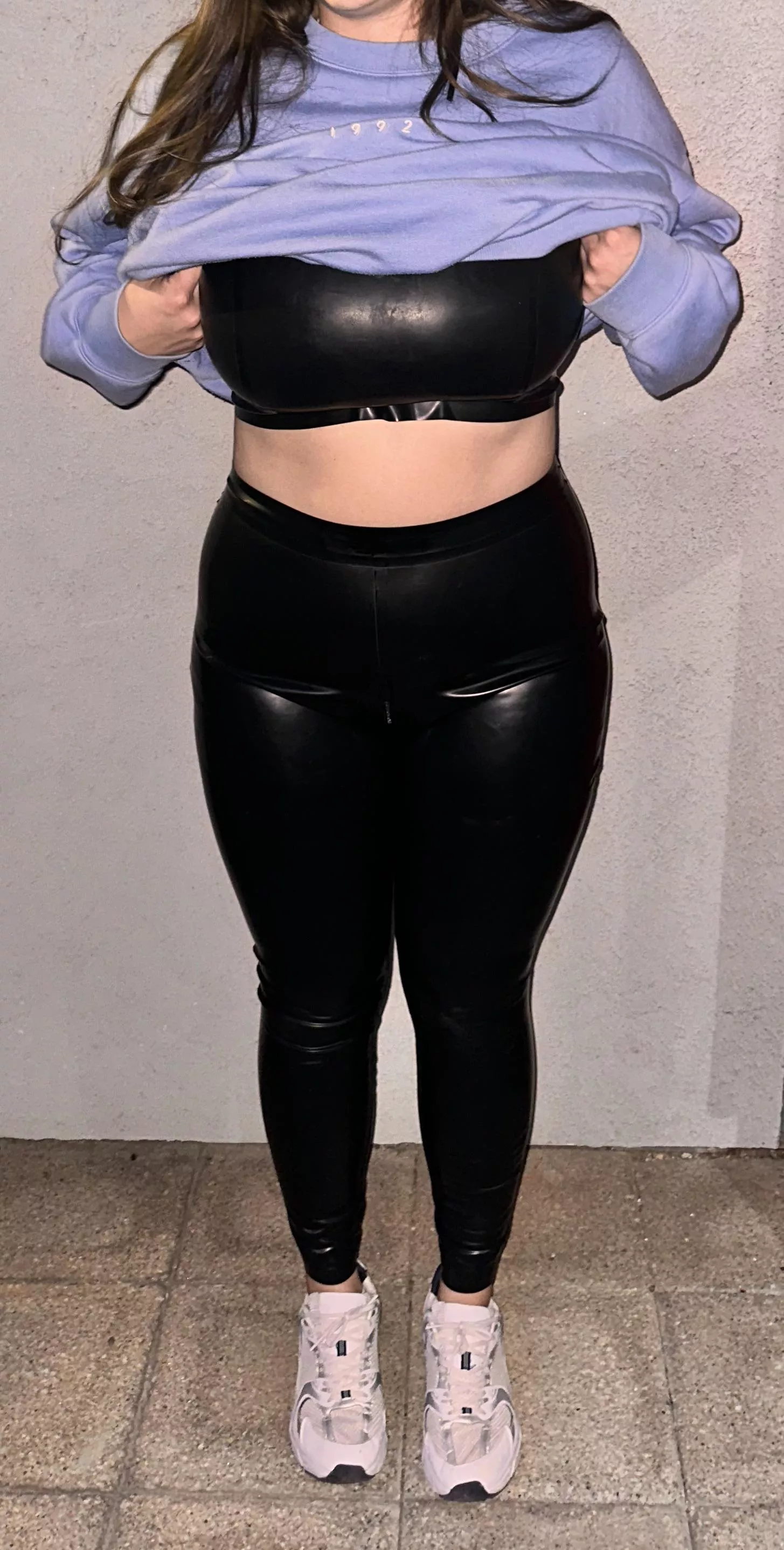 A latex surprise under the hoodie