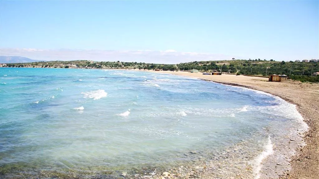 Beautiful pebble beach in Turkey