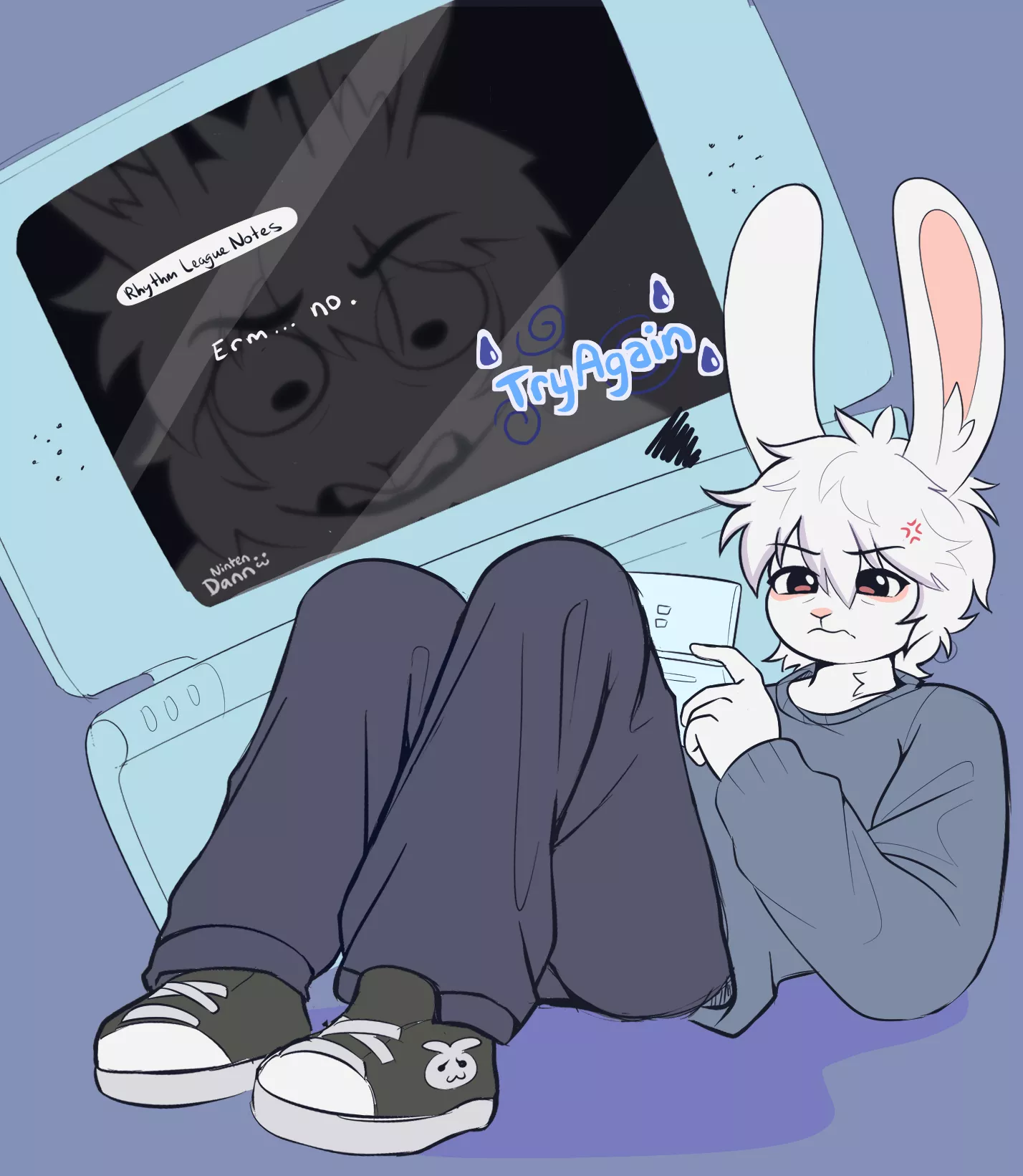 gaming woes (art by me) :3
