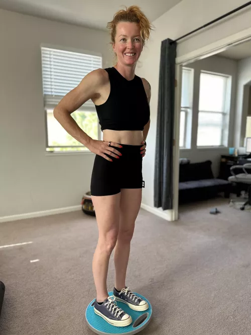 I do warmups for my workouts on a balance ball in my chucks