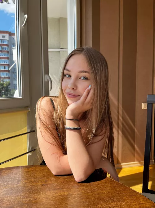 My morning no makeup smile [wife]