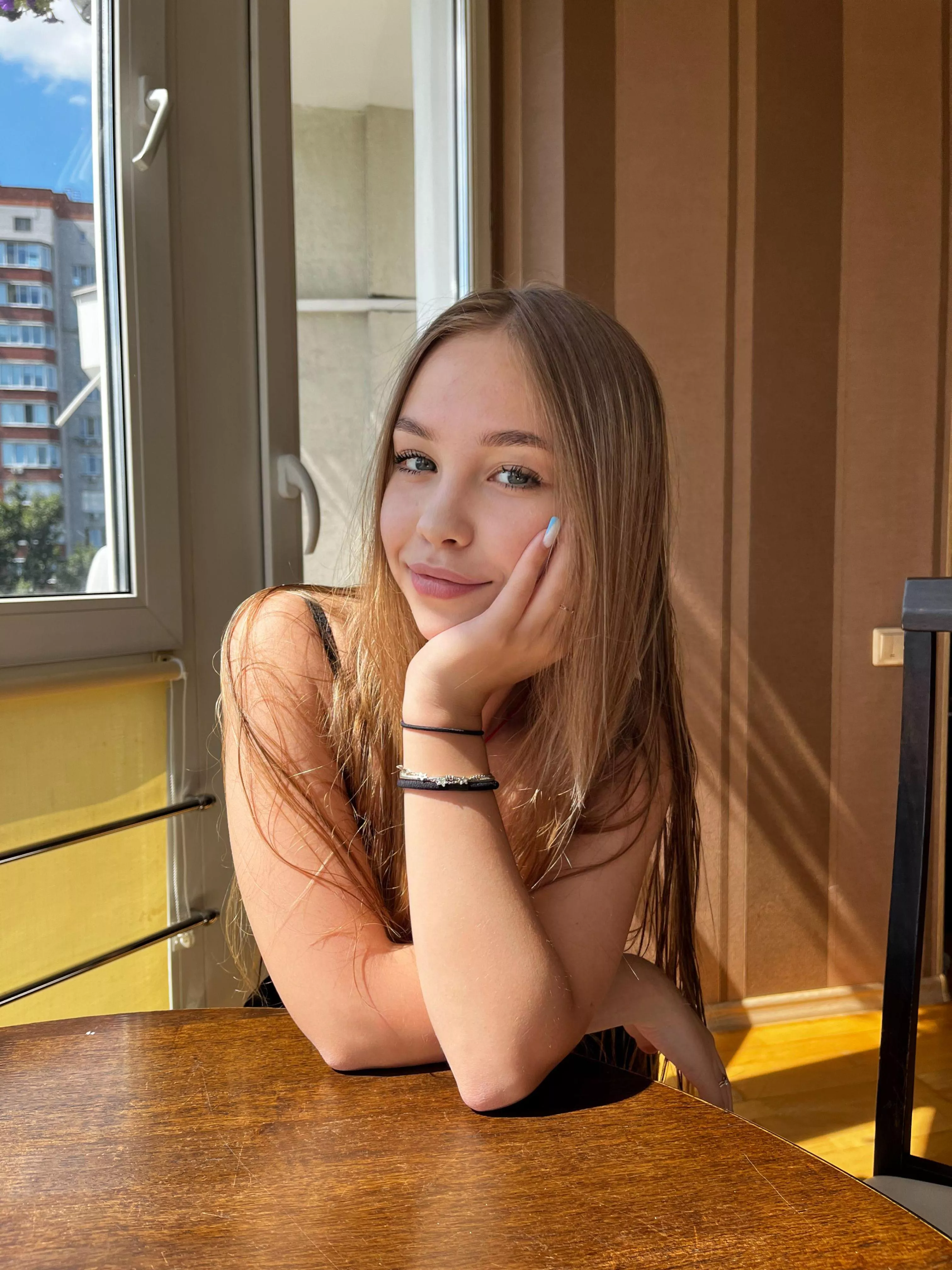 My morning no makeup smile [wife]