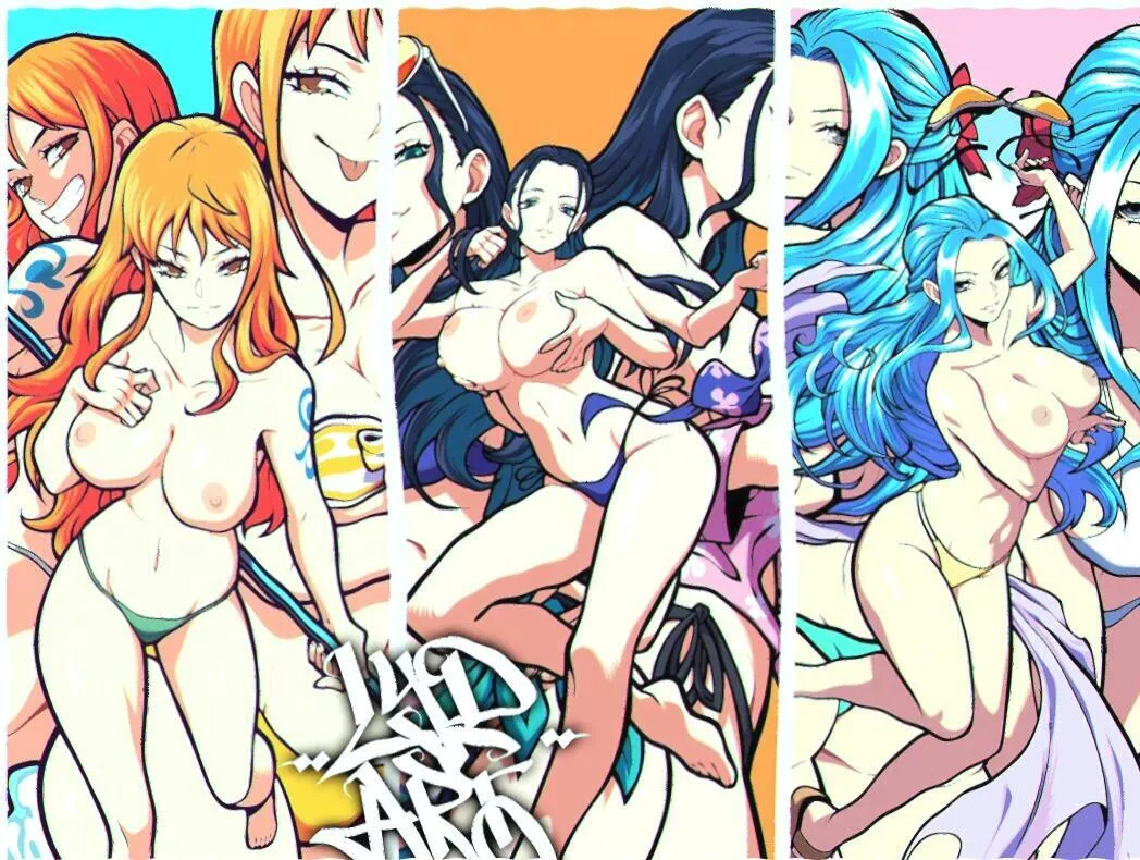 Nami, Robin and Vivi topless