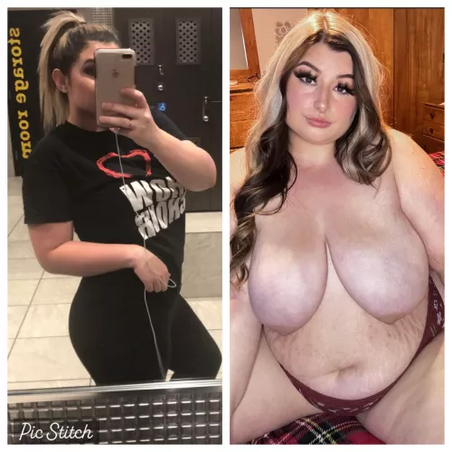 Gym girl gets huge
