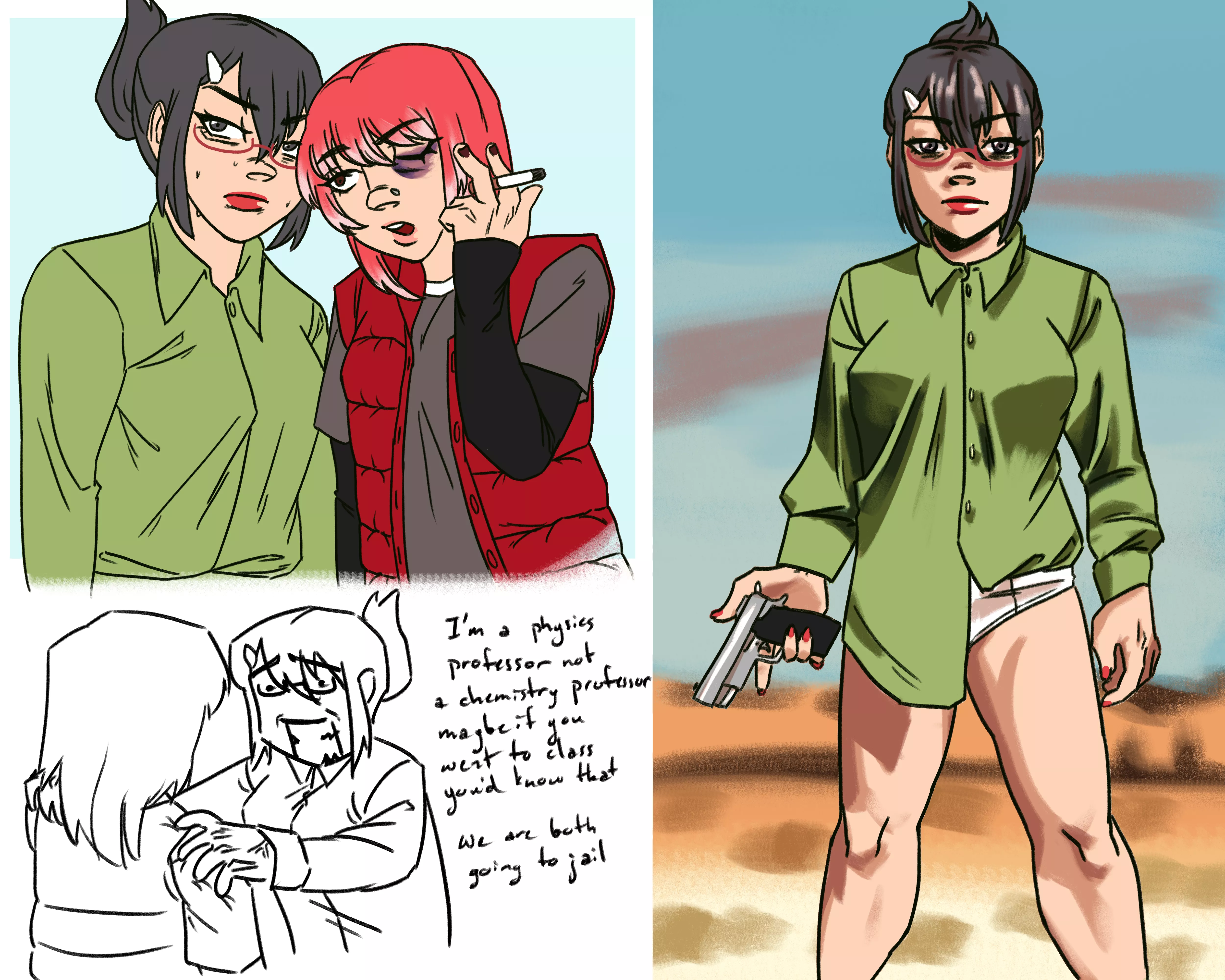 Audrey and aiko fanart