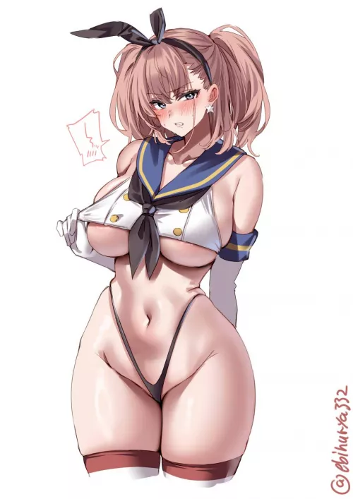 Atlanta trying to fit in Shimakaze cosplay