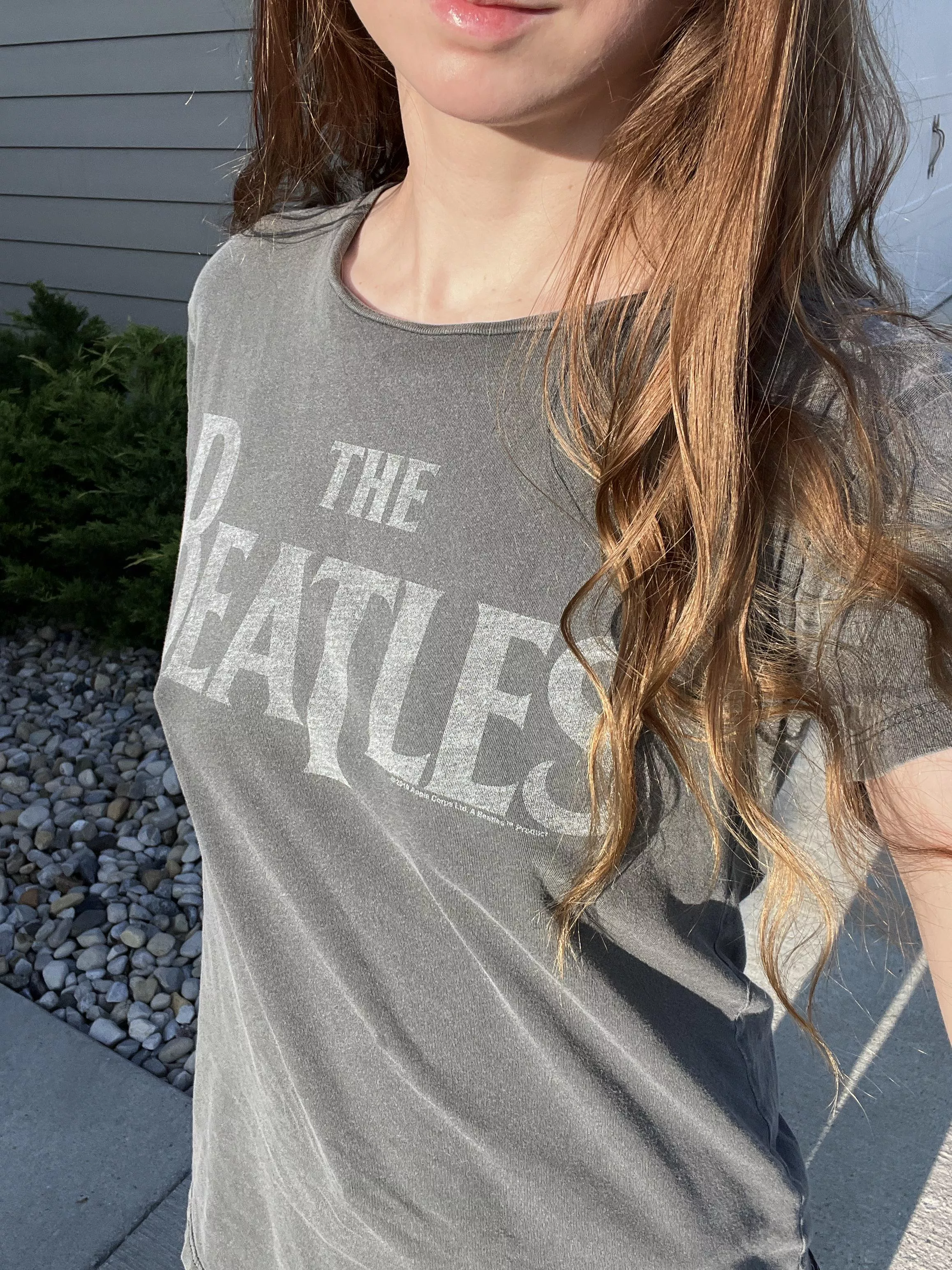 No bra in the morning sun