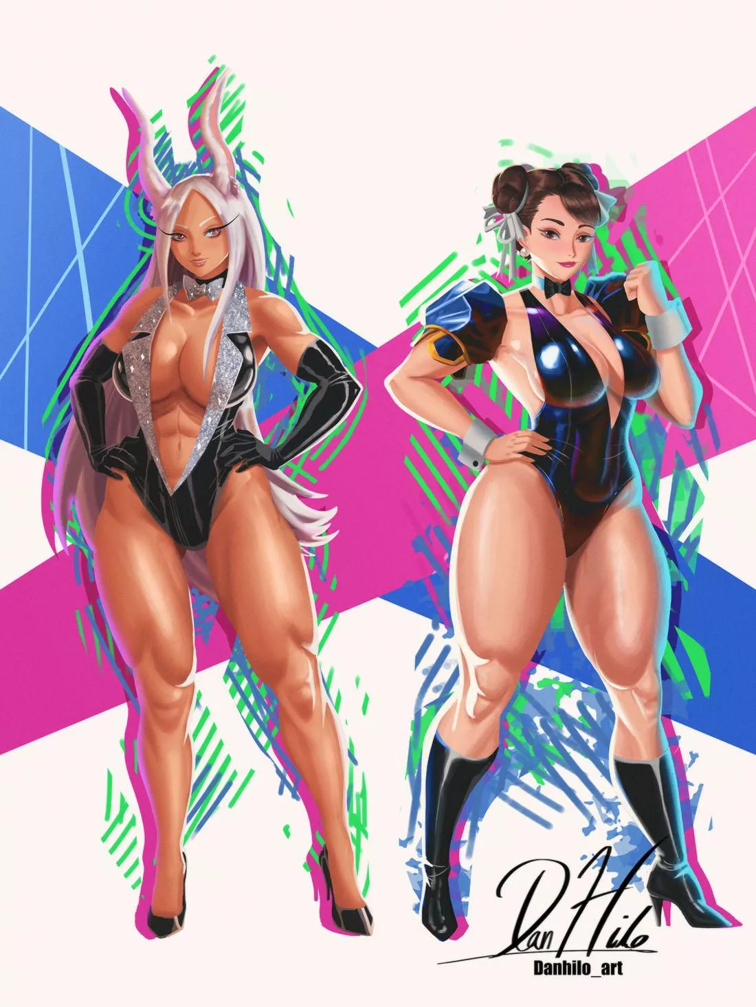 Rumi Usagiyama & Chun-Li [@Danhilo_art]