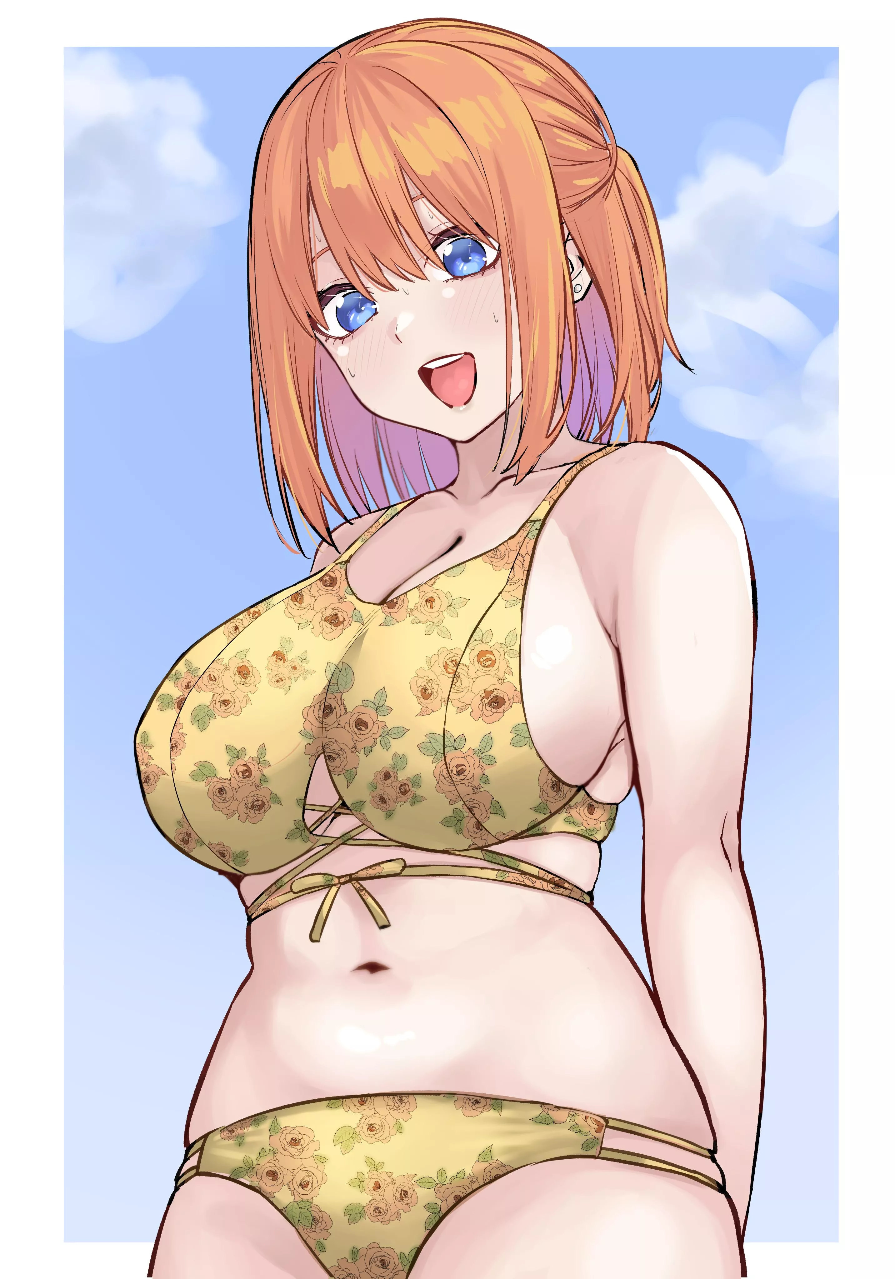 Yotsuba Wearing Her Floral Bikini [Quintessential Quintuplets]