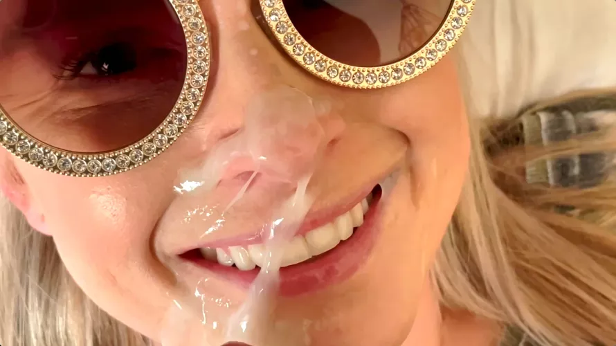 Closeup Facial - Need more cum!