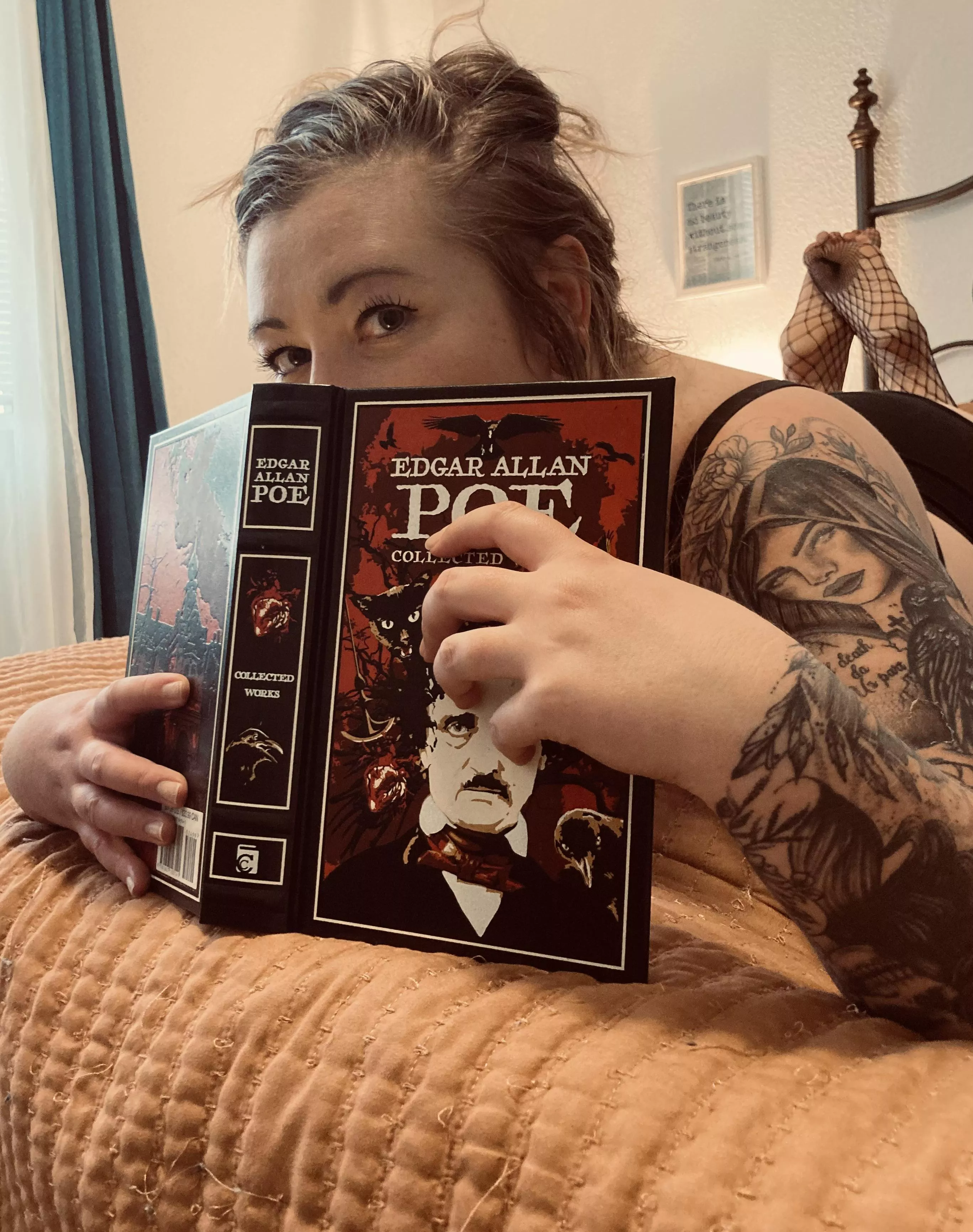 Her nose stuck in a book