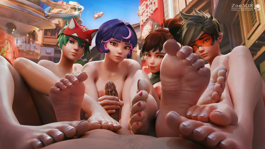 Kiriko, Juno, Dva and Tracer (zoe3dx) [Overwatch]