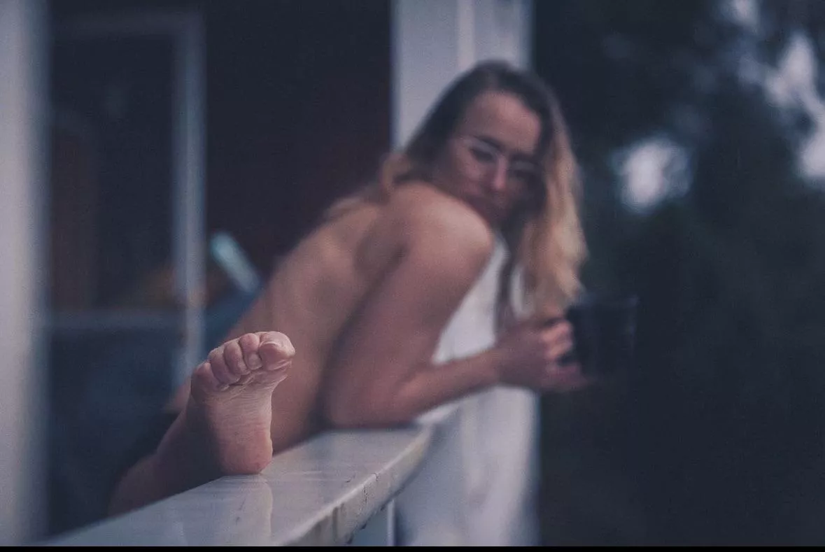 Morning stretch and coffee 