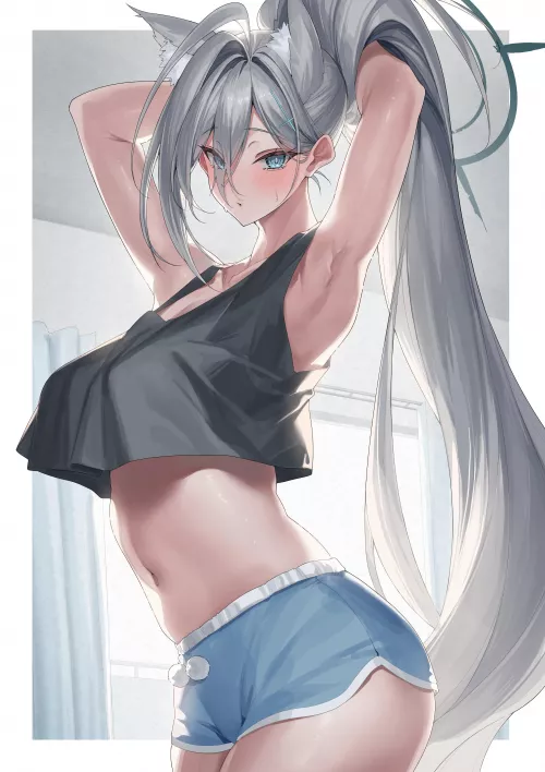 Shiroko Terror in dolphin shorts (Yamanokami Eaka) [Blue Archive]
