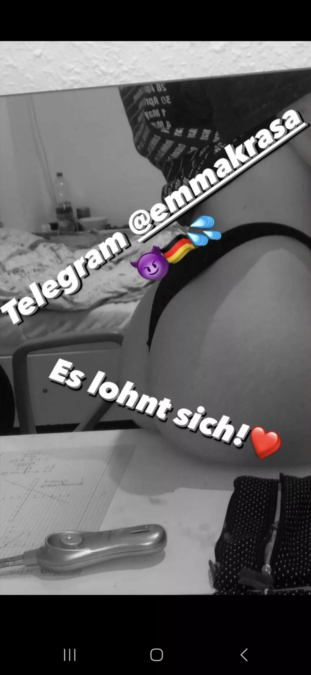 Sie verkauft gute sachen auf telegram 