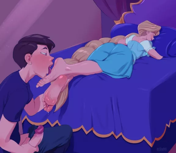 Worshipping Rapunzel's Soles (Staerk)[Tangled]
