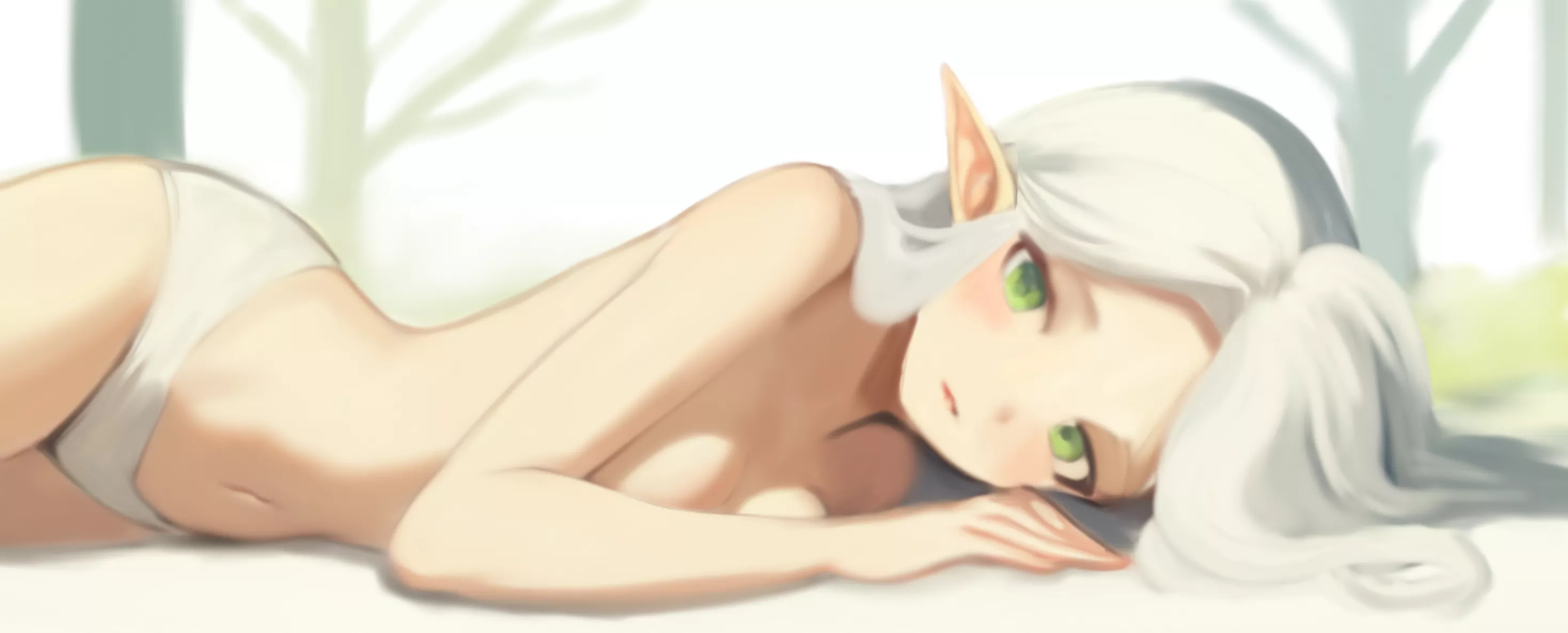 Cute elf laying down 