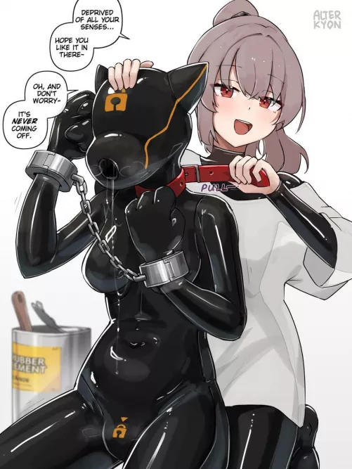 I wish I could get locked up like this and just be master’s good girl >///<