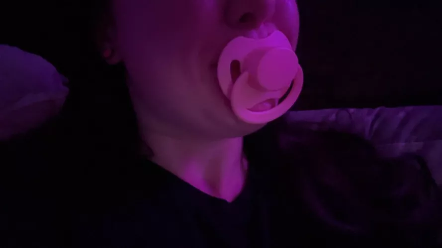 Just a little girl and her new paci 🤍