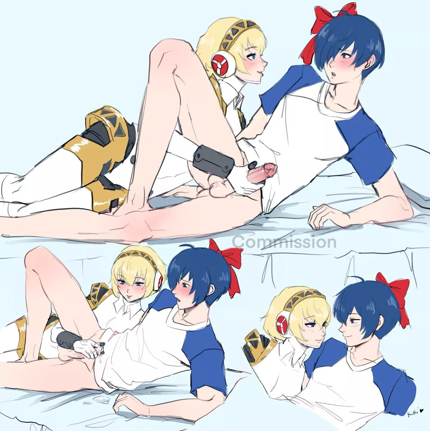Aigis jerking off Makoto (kukimoonie)