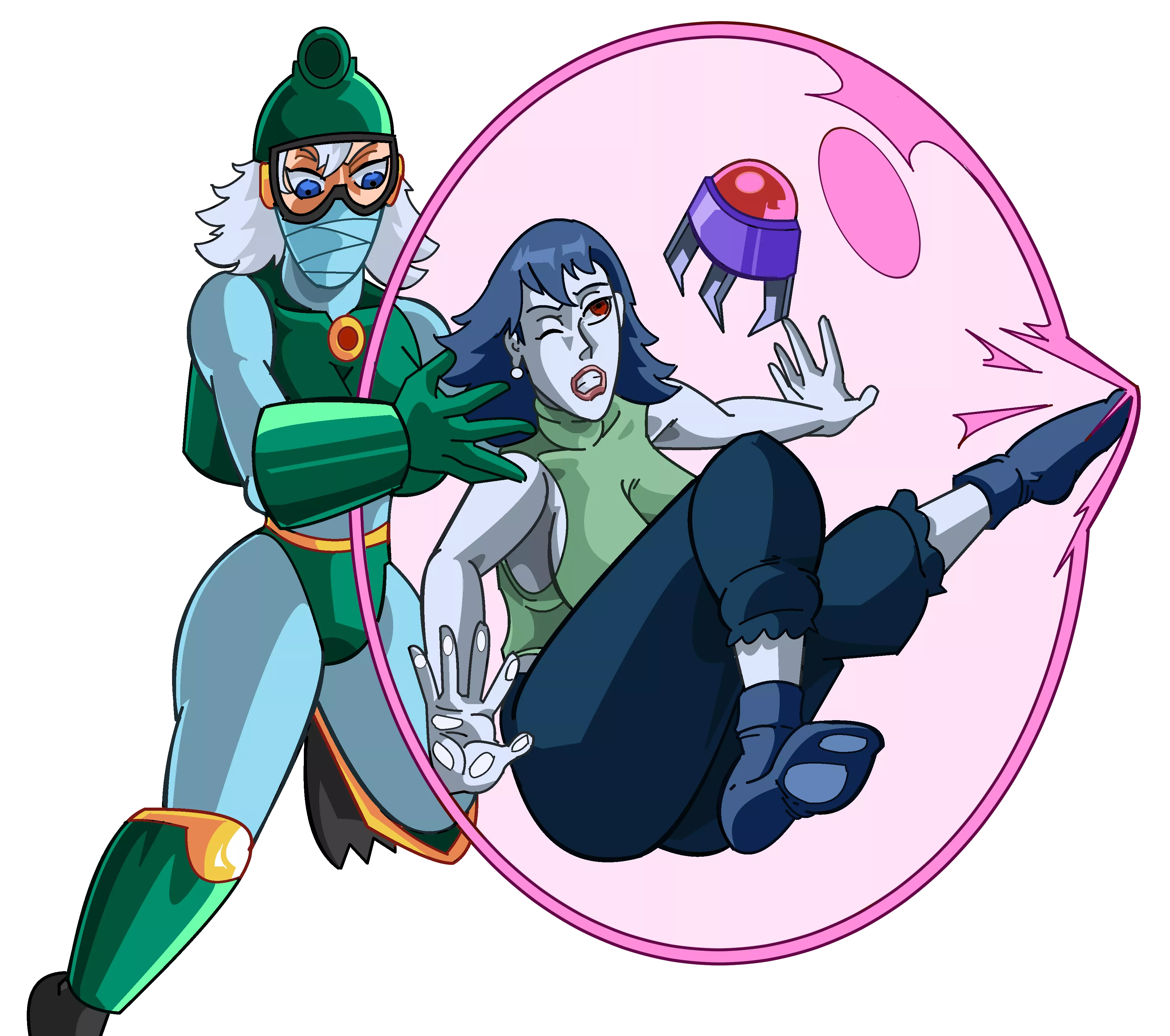 Bubble Girl Danger Wraps Misery [Mega Man x Cave Story] (ladyOpheliaplz)